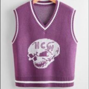 Purple skull cardigan
